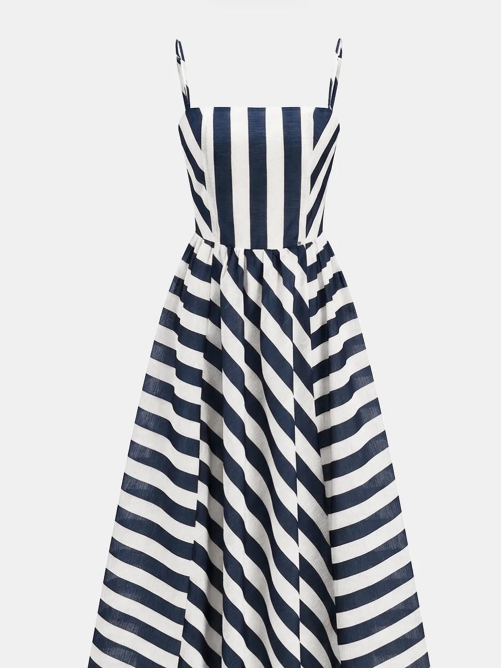 Commense Striped Cami Maxi Dress - Navy - XL
